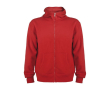 Unisex sweater van katoen en polyester met capuchon 280 g/m2 Roly kleur rood