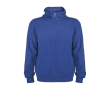 Unisex sweater van katoen en polyester met capuchon 280 g/m2 Roly kleur koningsblauw