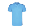 Sportieve kinder polo van polyester piqué 150 g/m2 Roly kleur turkoois