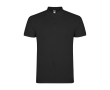 Poloshirt van katoen piqué voor heren met korte mouwen 200 g/m2 Roly kleur zwart