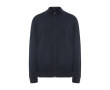 Unisex trui met perkins kraag van katoen en polyester 280 g/m2 Roly kleur marineblauw