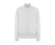 Unisex trui met perkins kraag van katoen en polyester 280 g/m2 Roly kleur wit