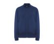 Unisex trui met perkins kraag van katoen en polyester 280 g/m2 Roly kleur koningsblauw