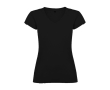 T-shirt van 100% katoen voor dames 155 g/m2 Roly kleur zwart