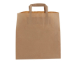 Grote kraft papieren tas met papieren handvatten en FSC-certificering kleur bruin