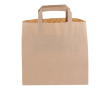 Kraft papieren tas met papieren handvatten en FSC-certificering kleur bruin