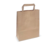 Kleine kraft papieren tas met papieren handvatten en FSC-certificering kleur bruin