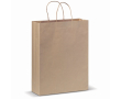 Papieren kraft tas met FSC-certificering en papieren handvatten kleur bruin