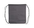 Non-woven koordrugzak in kleuren met zwarte koorden 75 g/m2 kleur grijs