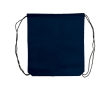Non-woven koordrugzak in kleuren met zwarte koorden 75 g/m2 kleur donkerblauw
