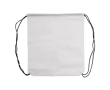 Non-woven koordrugzak in kleuren met zwarte koorden 75 g/m2 kleur wit