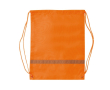 Polyester koordrugzak met horizontale reflecterende band kleur oranje