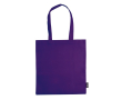 Non-woven tas in verschillende kleuren met lange handvatten 75 g/m2 kleur paars