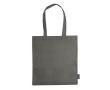 Non-woven tas in verschillende kleuren met lange handvatten 75 g/m2 kleur grijs