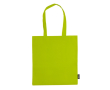 Non-woven tas in verschillende kleuren met lange handvatten 75 g/m2 kleur limoen groen