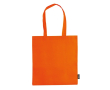Non-woven tas in verschillende kleuren met lange handvatten 75 g/m2 kleur oranje