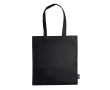 Non-woven tas in verschillende kleuren met lange handvatten 75 g/m2 kleur zwart