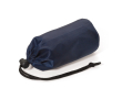 Sporthanddoek van microvezel met draagtas 4x15cm kleur donkerblauw