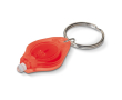 Sleutelhanger in diverse kleuren in de vorm van een ruit met zaklamp kleur rood