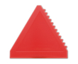 Driehoekige ijsschraper van plastic kleur rood
