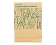Eco poncho met capuchon van biologisch afbreekbaar materiaal 127x100cm kleur naturel