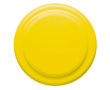 Klassieke unicolor plastic frisbee voor personalisatie kleur geel