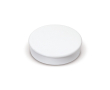 Kleine ronde plastic magneet voor personalisatie kleur wit