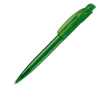 Transparante plastic pen met vierkante clip gemaakt in de EU kleur doorzichtig groen