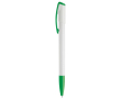 Plastic pen met kleurrijke punt en clip gemaakt in de EU kleur groen