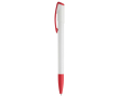 Plastic pen met kleurrijke punt en clip gemaakt in de EU kleur rood
