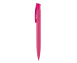 Kleurrije plastic pen met soft-touch afwerking kleur roze