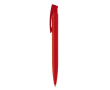 Kleurrije plastic pen met soft-touch afwerking kleur rood