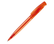 Transparante kleurrijke plastic pen gemaakt in de EU kleur doorzichtig oranje