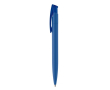 Kleurrije plastic pen met soft-touch afwerking kleur blauw
