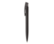 Kleurrije plastic pen met soft-touch afwerking kleur zwart