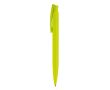 Kleurrijke plastic pen met drukknop gemaakt in de EU kleur limoen groen