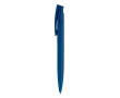 Kleurrijke plastic pen met drukknop gemaakt in de EU kleur donkerblauw