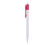 Plastic pen met gekleurde details aan de bovenkant kleur roze