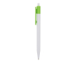 Plastic pen met gekleurde details aan de bovenkant kleur lichtgroen
