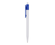 Plastic pen met gekleurde details aan de bovenkant kleur koningsblauw