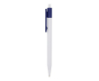 Plastic pen met gekleurde details aan de bovenkant kleur donkerblauw