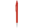 gekleurde plastic pen met metalen punt kleur rood