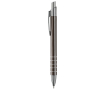 Aluminium pen met matte afwerking en 5 zilveren ringen kleur grijs