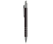 Aluminium pen met matte afwerking en 5 zilveren ringen kleur zwart