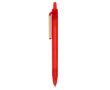 Gerecyclede plastic pen in transparante kleuren kleur doorzichtig rood