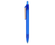 Gerecyclede plastic pen in transparante kleuren kleur doorzichtig blauw