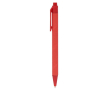 Gerecyclede monokleur plastic pen met blauwe inkt kleur rood