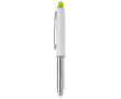 Pen met stylus in verschillende kleuren en lampje kleur lichtgroen