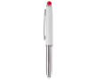 Pen met stylus in verschillende kleuren en lampje kleur rood
