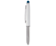 Pen met stylus in verschillende kleuren en lampje kleur donkerblauw